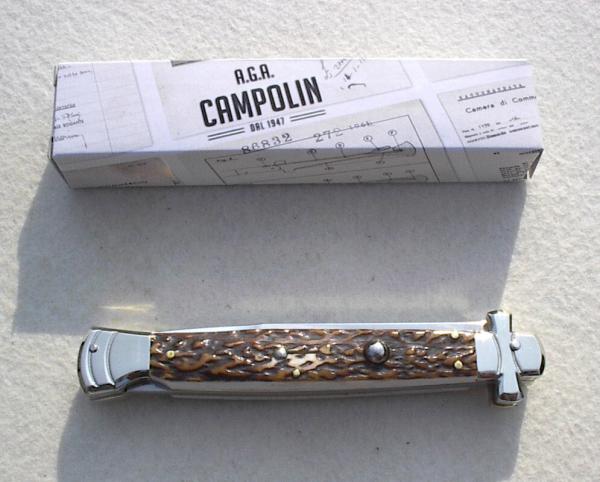 NEW A.G.A. CAMPOLIN 11" MALTESE GENUINE STAG MODIFIED BAYONET BLADE SOLID NICKEL SILVER BOLSTERS 