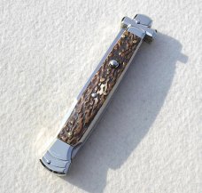 NEW A.G.A. CAMPOLIN 11" MALTESE GENUINE STAG MODIFIED BAYONET BLADE SOLID NICKEL SILVER BOLSTERS 
