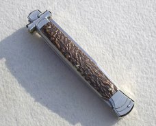 NEW A.G.A. CAMPOLIN 11" MALTESE GENUINE STAG MODIFIED BAYONET BLADE SOLID NICKEL SILVER BOLSTERS 