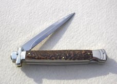 NEW A.G.A. CAMPOLIN 11" MALTESE GENUINE STAG MODIFIED BAYONET BLADE SOLID NICKEL SILVER BOLSTERS 