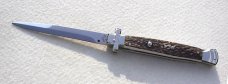 NEW A.G.A. CAMPOLIN 11" MALTESE GENUINE STAG MODIFIED BAYONET BLADE SOLID NICKEL SILVER BOLSTERS 
