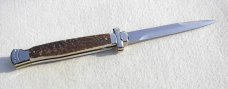 NEW A.G.A. CAMPOLIN 11" MALTESE GENUINE STAG MODIFIED BAYONET BLADE SOLID NICKEL SILVER BOLSTERS 