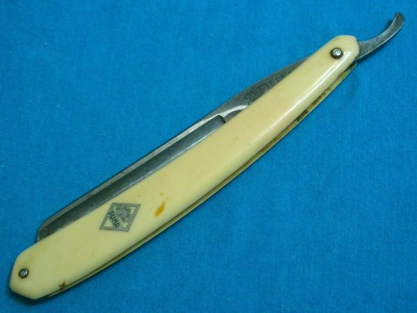 VINTAGE PUMA 99 SOLINGEN GERMANY BEST STEEL STRAIGHT RAZOR BARBERS SHAVING FOLDING KNIFE KNIVES OLD