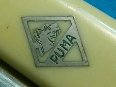 VINTAGE PUMA 99 SOLINGEN GERMANY BEST STEEL STRAIGHT RAZOR BARBERS SHAVING FOLDING KNIFE KNIVES OLD