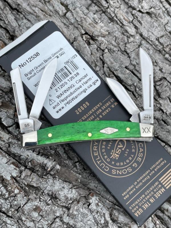 CASE XX ** SFO 2023 BRIGHT GREEN SMOOTH BONE SMALL 4 BLADE CONGRESS CASE XX ** SFO 2023 BRIGHT GREEN SMOOTH BONE SMALL 4 BLADE CONGRESS