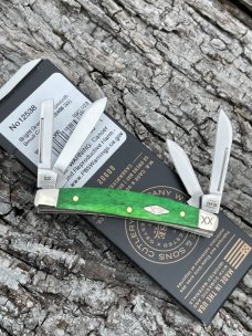 CASE XX ** SFO 2023 BRIGHT GREEN SMOOTH BONE SMALL 4 BLADE CONGRESS