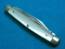 VINTAGE SABRE AMERICAN KNIFE CO JAPAN 2 BLADE STOCKMAN FOLDING POCKET KNIFE KNIVES OLD