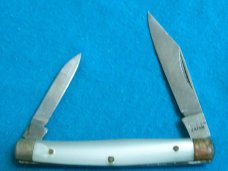 VINTAGE SABRE AMERICAN KNIFE CO JAPAN 2 BLADE STOCKMAN FOLDING POCKET KNIFE KNIVES OLD