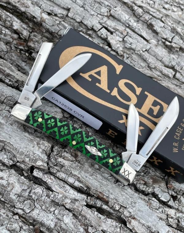 CASE XX ** SFO 2023 GREEN CLOVER BONE SMALL 4 BLADE CONGRESS
