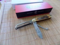 Queen Stag Gamecock Three blade knife QN10WB Knife---China