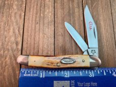 Case Red Letter Jack Knife #52087 Stag Red Blade Etch 1978 Set 2