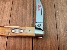 Case Red Letter Jack Knife #52087 Stag Red Blade Etch 1978 Set 2