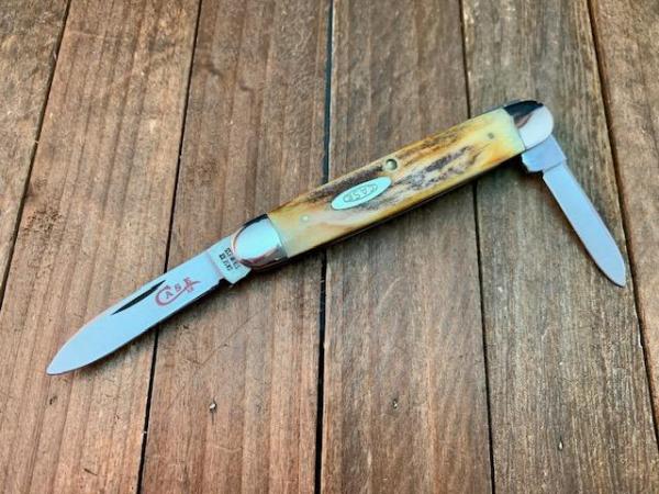 Case Senator Pen #5279 Stag Red Blade Etch 1978 Set 2 Case Senator Pen #5279 Stag Red Blade Etch 1978 Set 2