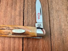 Case Senator Pen #5279 Stag Red Blade Etch 1978 Set 2