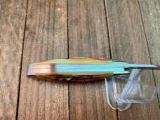 Case Peanut #5220 Stag Red Blade Etch 1978 Set 2 