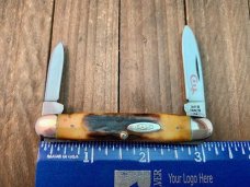 Case Senator Pen #5279 Stag Red Blade Etch 1978 Set 3 