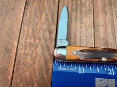 Case Senator Pen #5279 Stag Red Blade Etch 1978 Set 3 