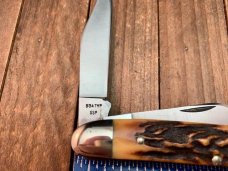 Case Stockman #5347HP Stag Red Blade Etch 1978 Set 3 