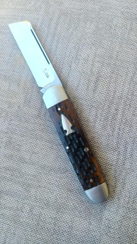 K'roo Stout Sheepsfoot Sleeveboard Jigged Exotic Whale Bone...filework..spacers.. liners..coa..slip 