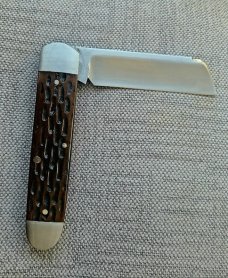 K'roo Stout Sheepsfoot Sleeveboard Jigged Exotic Whale Bone...filework..spacers.. liners..coa..slip 