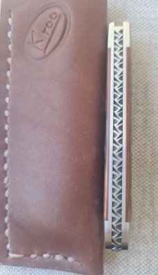 K'roo Stout Sheepsfoot Sleeveboard Jigged Exotic Whale Bone...filework..spacers.. liners..coa..slip 