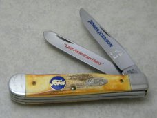 Case XX SS USA 2 Dot 1988 Stag 5254 SS Trapper Junior Johnson Commemorative Knife in Box