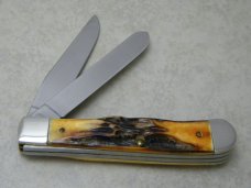 Case XX SS USA 2 Dot 1988 Stag 5254 SS Trapper Junior Johnson Commemorative Knife in Box