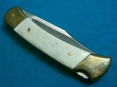 FILEWORK CUSTOM BONE BUCK 110 LOCKBACK HUNTING SKINNING SURVIVAL EDC FOLDING KNIFE KNIVES SHEATH