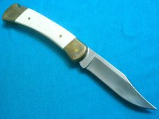 FILEWORK CUSTOM BONE BUCK 110 LOCKBACK HUNTING SKINNING SURVIVAL EDC FOLDING KNIFE KNIVES SHEATH
