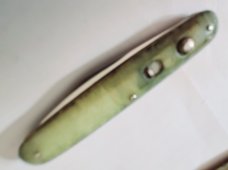 RARE VINTAGE, ANTIQUE,1920's REMINGTON R8085 CELLULOID SCALES SINGLE BUTTON AUTO KNIFE