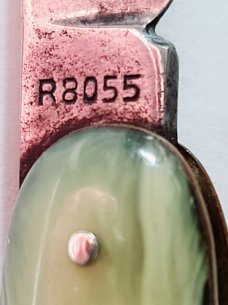 RARE VINTAGE, ANTIQUE,1920's REMINGTON R8085 CELLULOID SCALES SINGLE BUTTON AUTO KNIFE