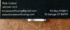 Vintage Miniature Vendetta Knife, France, Hand Painted Handle, Tiny Mini Fob