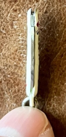 Vintage Miniature Vendetta Knife, France, Hand Painted Handle, Tiny Mini Fob