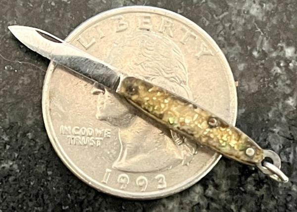 Vintage Miniature Folding Knife, Germany, Acrylic Handle, Tiny Mini Fob Vintage Miniature Folding Knife, Germany, Acrylic Handle, Tiny Mini Fob