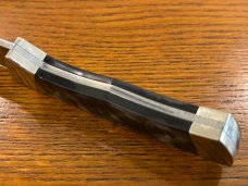 Parker USA Trailing Point Hunting Knife w/Damascus Blade & Celluloid Scales 