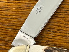 Rough Rider RR053 3-Blade Whittler w/Stag Scales 