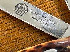 American Cutlery 4-Blade Congress Knife w/Pickbone Scales 