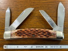 American Cutlery 4-Blade Congress Knife w/Pickbone Scales 