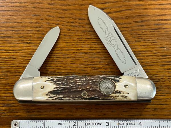 Queen Cutlery Limited Edition NKCA 1981 2-Blade Cigar Knife w/Stag Scales SN#05420