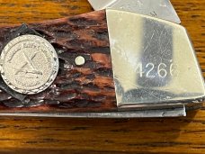 Hen & Rooster Bertram Cutlery Limited Edition NKCA 1984 Lockback Knife w/Stag Scales SN#4266 Germany
