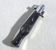 NEW AGA CAMPOLIN 11" ( BLACK WIDOW ) HORN NICKEL SILVER COMPONMENTS 5MM BLADE MANIAGO ITALY