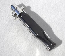 NEW AGA CAMPOLIN 11" ( BLACK WIDOW ) HORN NICKEL SILVER COMPONMENTS 5MM BLADE MANIAGO ITALY