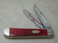 Case XX SS USA 2 Dot 1988 Red Bone 6254 SS Trapper Bill Elliott Commemorative Knife in Box