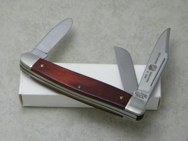 John Primble Manchester, OH USA 3258 Wood Stockman Knife in Box