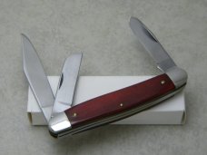 John Primble Manchester, OH USA 3258 Wood Stockman Knife in Box