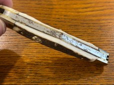 Kissing Crane Robert Klaas 1442 3-Blade Folding Knife w/Stag Scales Germany