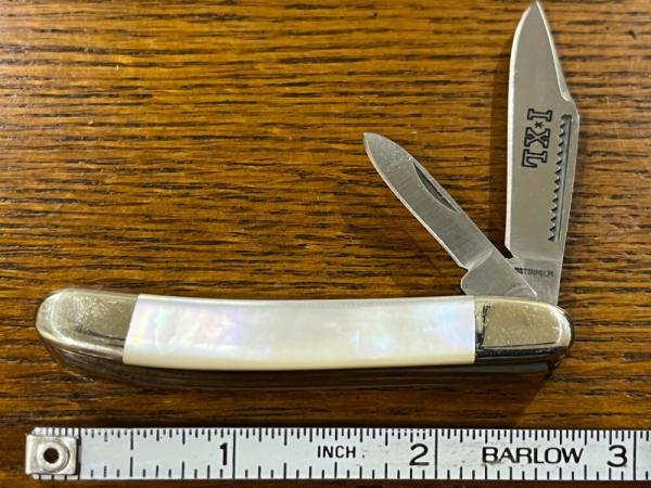 I*XL Wostenholm 2-Blade Peanut Knife w/MOP Scales Japan 