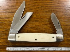 I*XL Wostenholm "XX" 3-Blade Stockman Knife w/Ivory Bone Scales England -- RARE!!!
