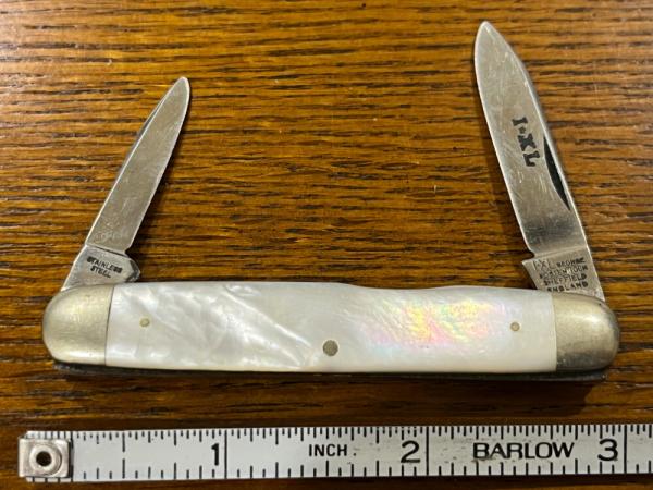 I*XL Wostenholm 2-Blade Pen Knife w/MOP Scales England