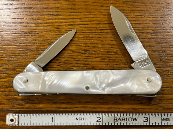 Sheffield 2-Blade Pen Knife w/MOP Scales & Custom Fileworked Backspring England 